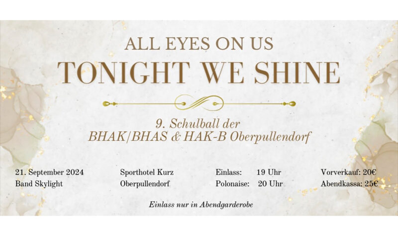 Schulball: 21.9.2024